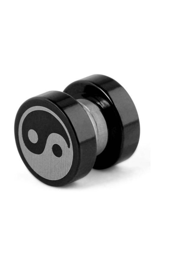 Yin Yang Mıknatıslı Deliksiz Manyetik Küpe
