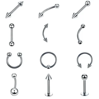 VipBT 12 Parça Piercing Hızma Set 1.2mm x 10mm
