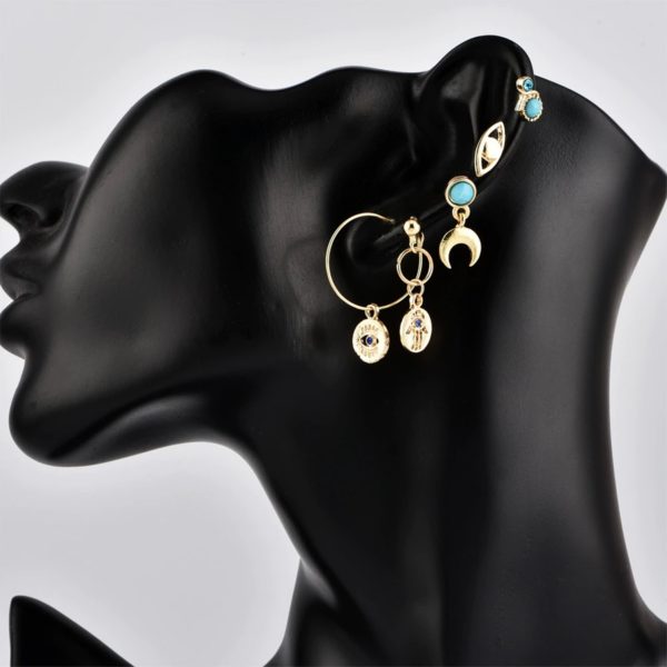 Göz-Ay-Fatma Ana Ear Cuff Küpe - Görsel 4