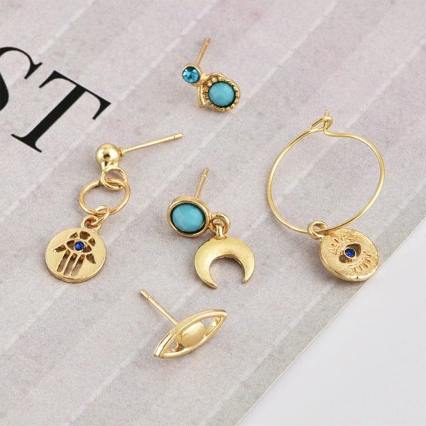 Göz-Ay-Fatma Ana Ear Cuff Küpe - Görsel 5