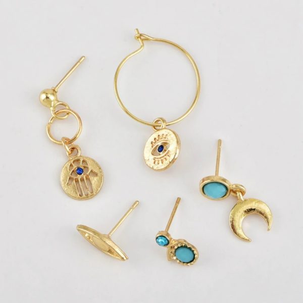 Göz-Ay-Fatma Ana Ear Cuff Küpe - Görsel 2