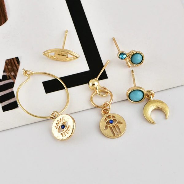 Göz-Ay-Fatma Ana Ear Cuff Küpe - Görsel 6