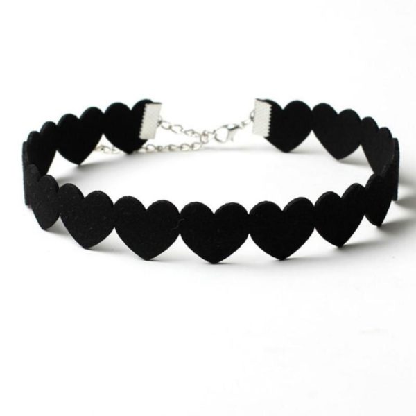 XIN05 Kadife Choker Tasma Kolye