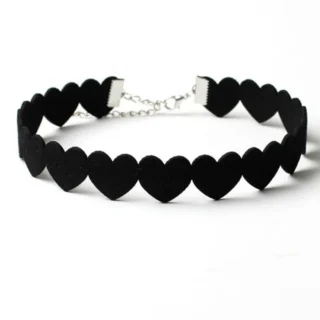 XIN05 Kadife Choker Tasma Kolye