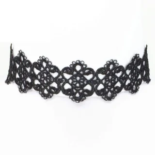 ZHEN01 Dantel Choker Tasma Kolye