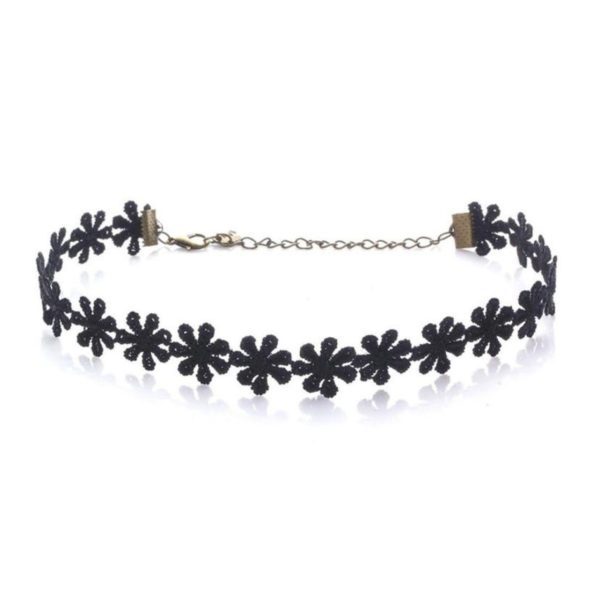 XIN02 Dantel Choker Tasma Kolye