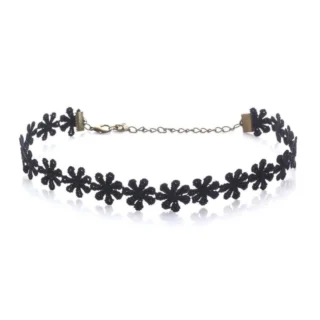 XIN02 Dantel Choker Tasma Kolye