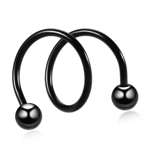 Spiral Orbital Helix Tragus Lobe 316L Cerrahi Çelik Kıkırdak Küpe - Görsel 4