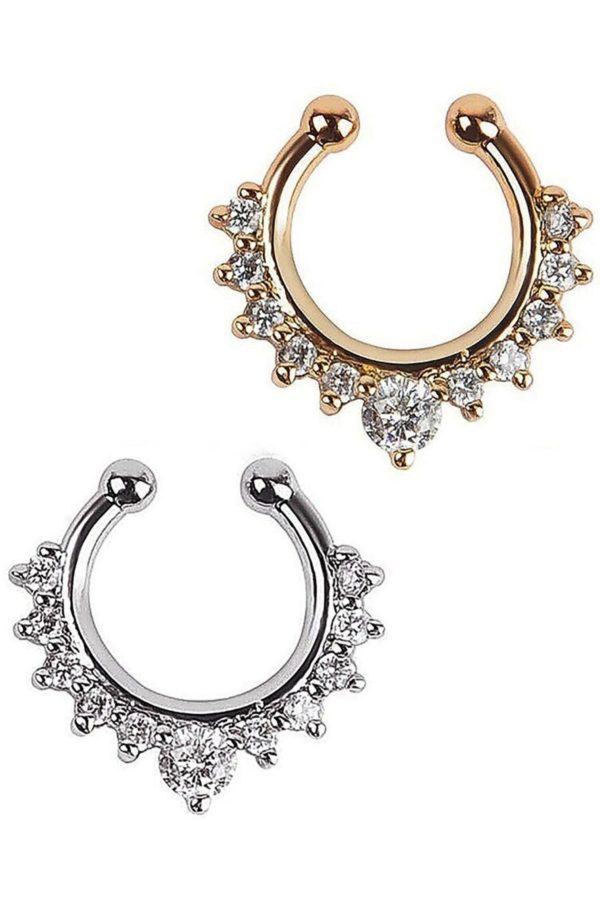 Burun Septum Hızma Kıkırdak Küpe Sahte Fake Piercing