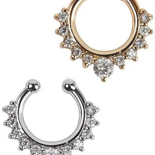 Burun Septum Hızma Kıkırdak Küpe Sahte Fake Piercing