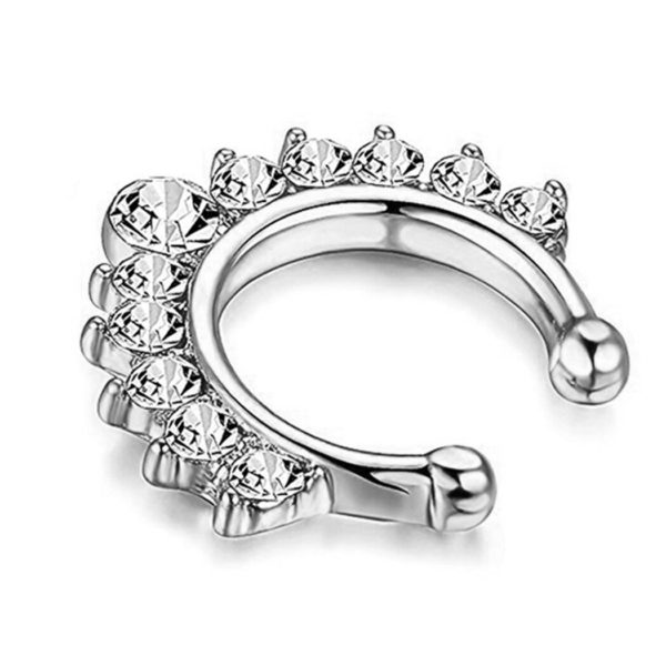 Burun Septum Hızma Kıkırdak Küpe Sahte Fake Piercing - Görsel 5