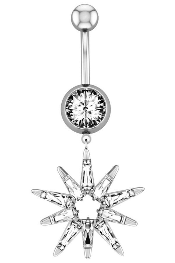 Yıldız Sarkıtlı 316L Paslanmaz Cerrahi Çelik Piercing